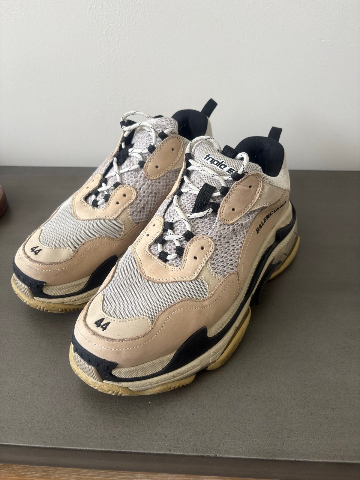 Balenciaga Triple S Sneakers Beige Maat 44, Kleding | Heren, Schoenen, Ophalen, Bruin, Sneakers of Gympen, Zo goed als nieuw