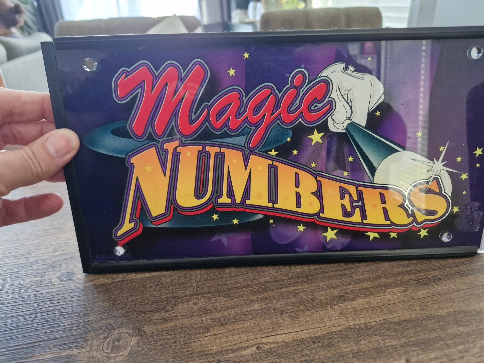 Gokkast display raamje - Magic Numbers, Ophalen of Verzenden, Gebruikt, Reclamebord