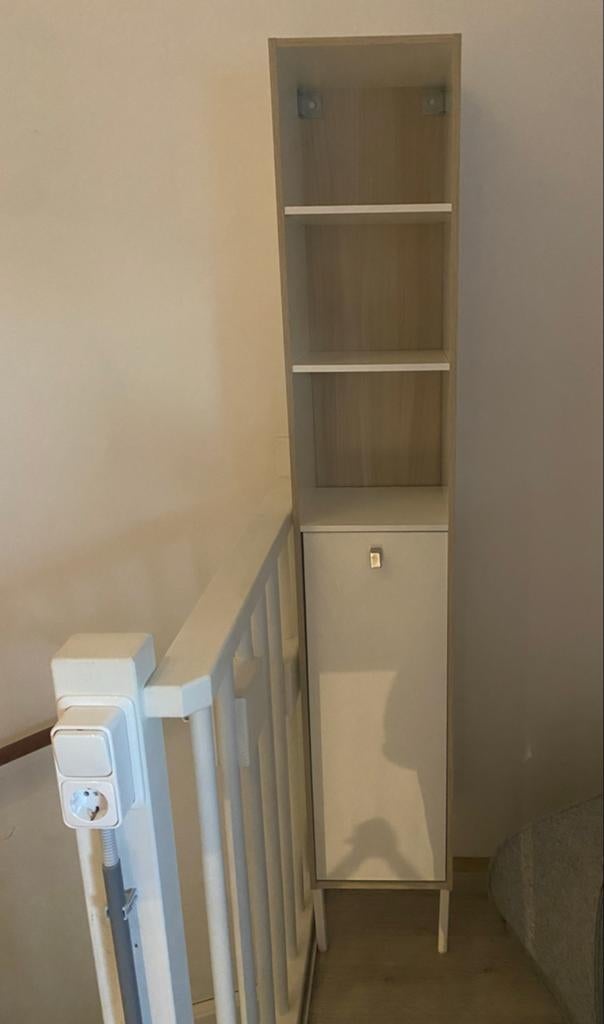 IKEA Kast met wasmand, wit, wandbevestiging mogelijk, Ophalen, Minder dan 50 cm, Gebruikt, 150 tot 200 cm