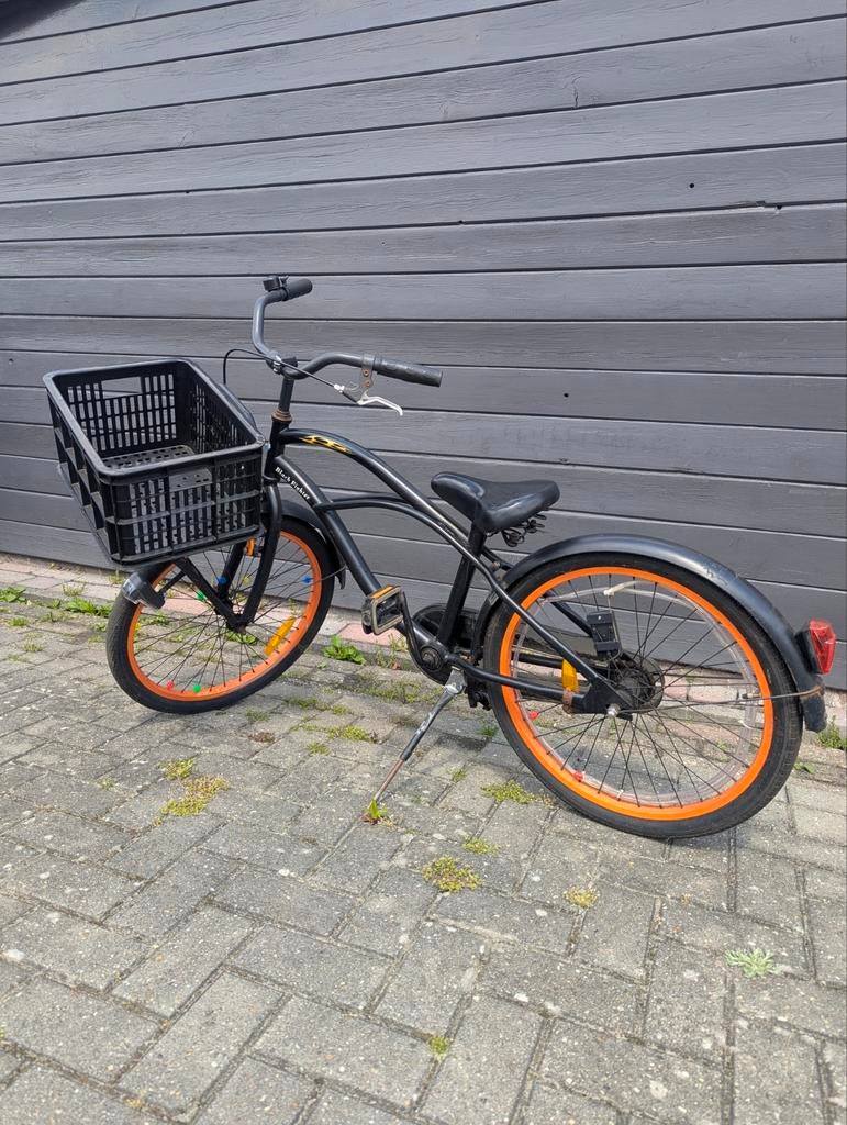 Popal Black Fighter fiets met mand, Ophalen, Gebruikt, Staal
