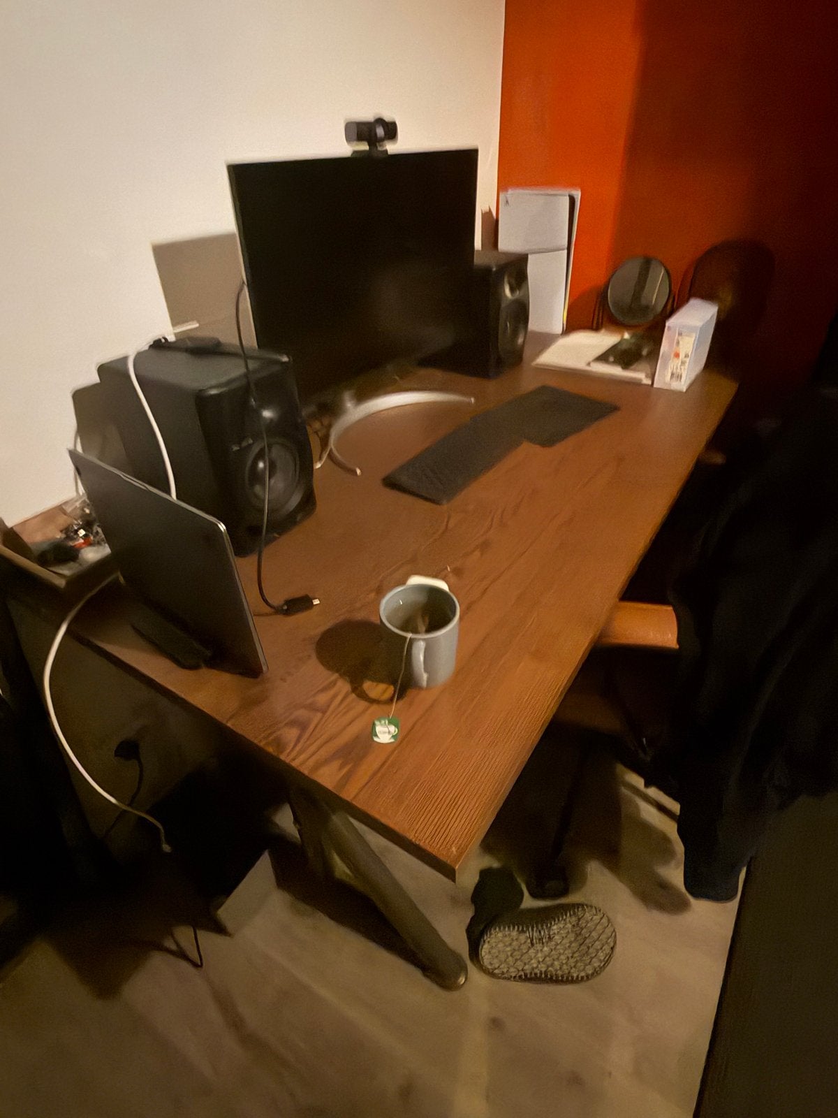 IKEA Idasen bureau - bruin/donkergrijs, 160x80 cm, Ophalen, Hout, Bruin, Zo goed als nieuw
