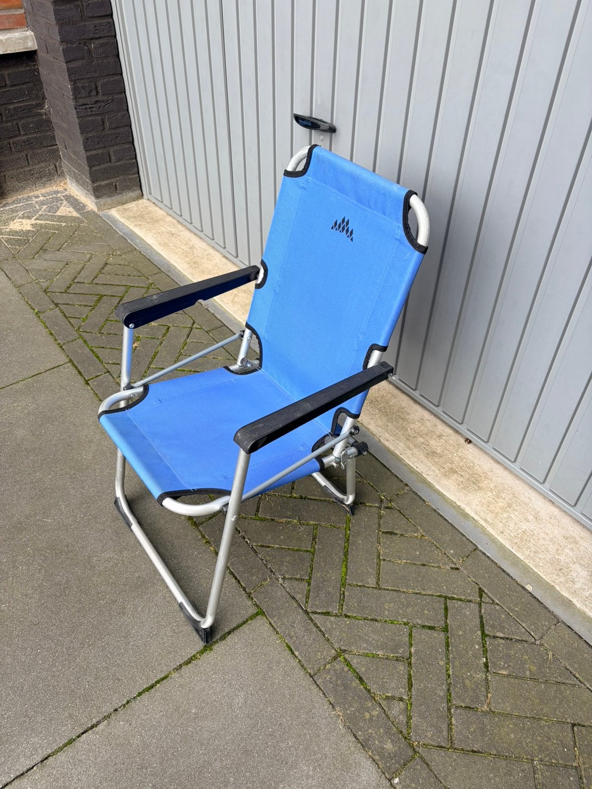 Kinderklapstoel Blauw, Ophalen, Zo goed als nieuw, Aluminium, Inklapbaar