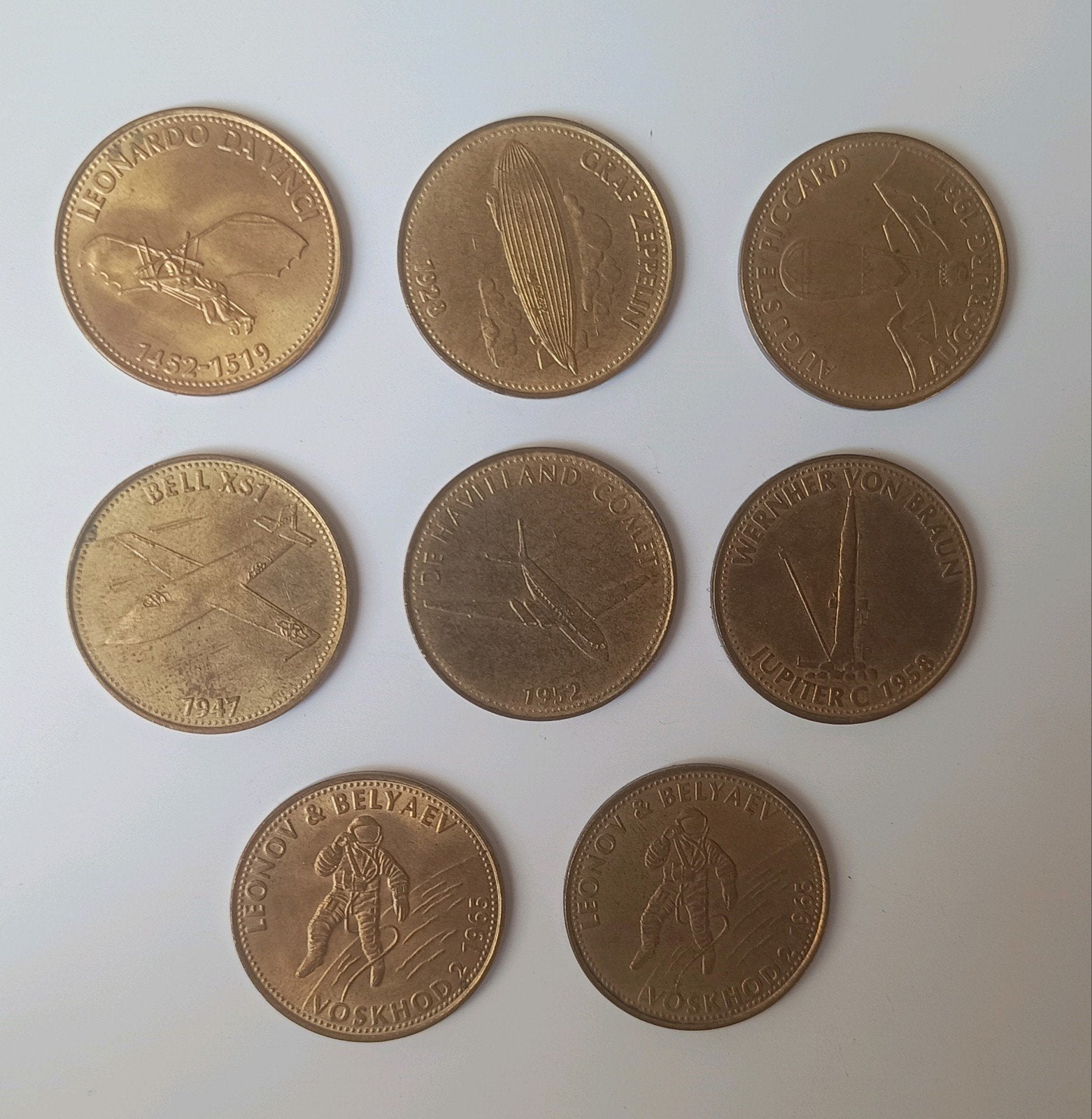 8x Shell Ruimte Avontuur Munten, Postzegels en Munten, Ophalen of Verzenden