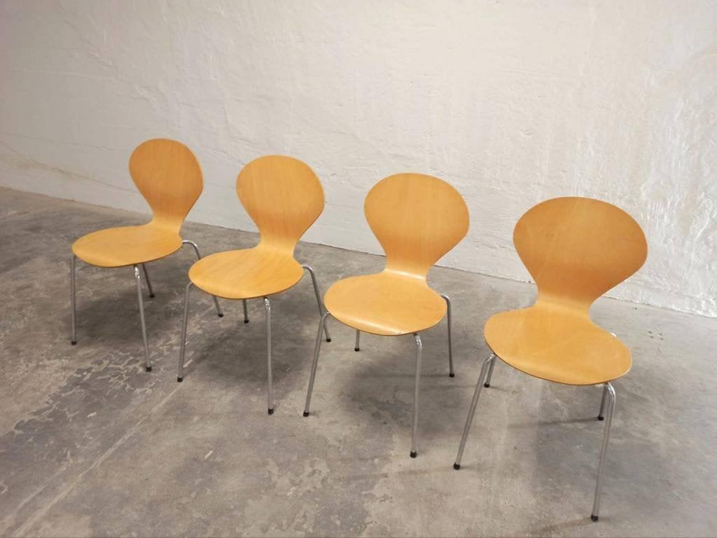 Vintage 4 Rondo stoelen, Erik Ole Jørgensen voor Danerka, Ophalen, Tweedehands, Tweedehands, Vier