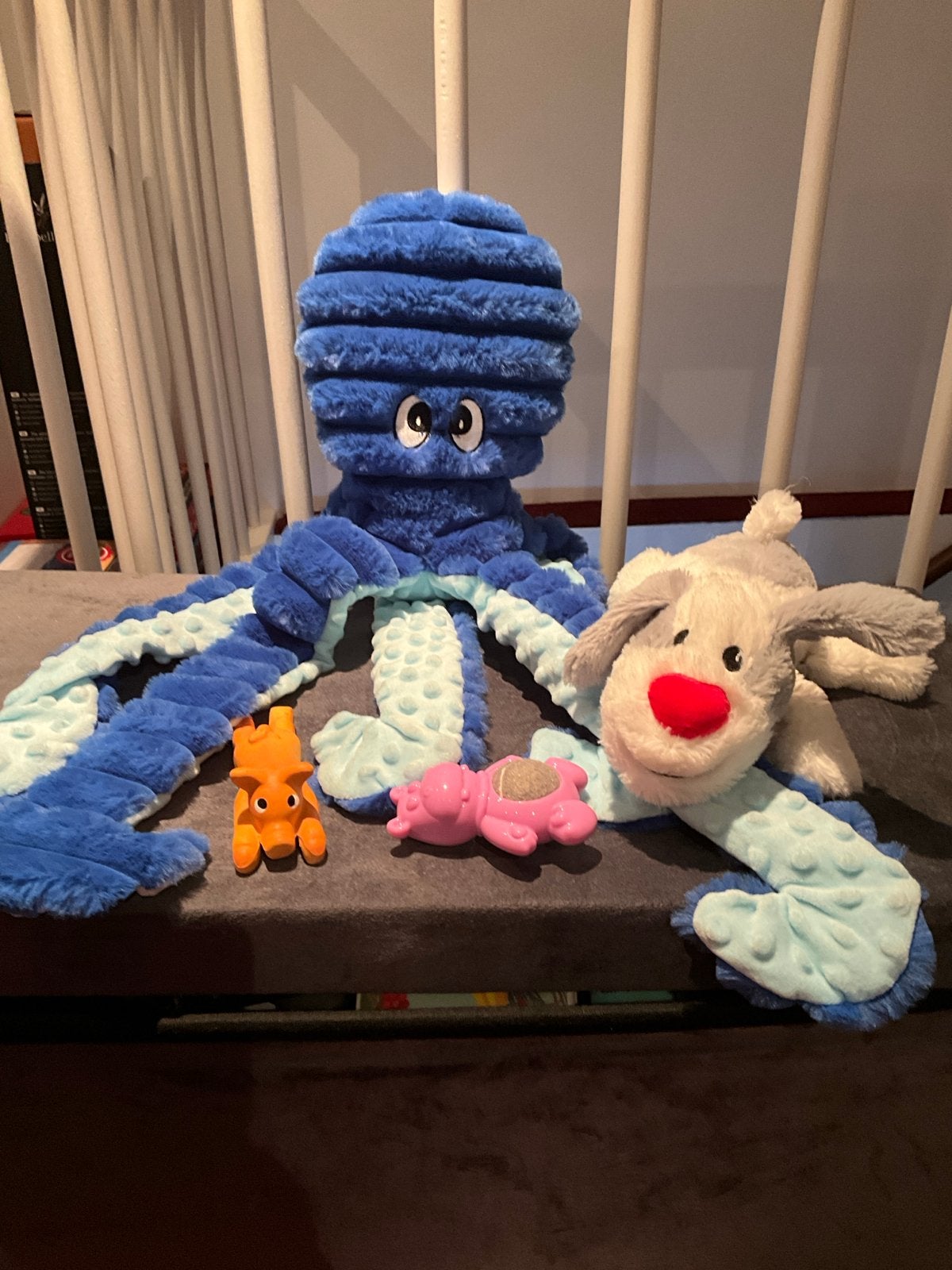 Leuke knuffels: octopus, hond en kleine speeltjes, Overige merken, Overige karakters, Overige typen, Blauw