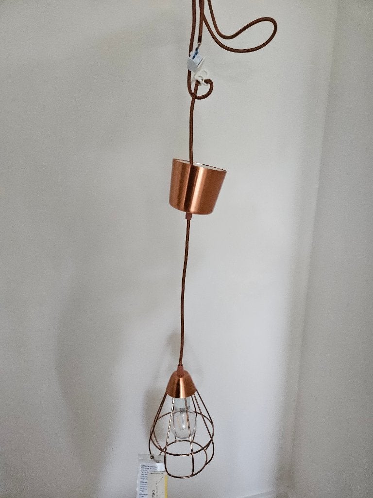 Hangamp Slättbo koperkleurig Ikea, Huis en Inrichting, Lampen | Hanglampen, Ophalen of Verzenden, Nieuw, Metaal, E27 (groot)
