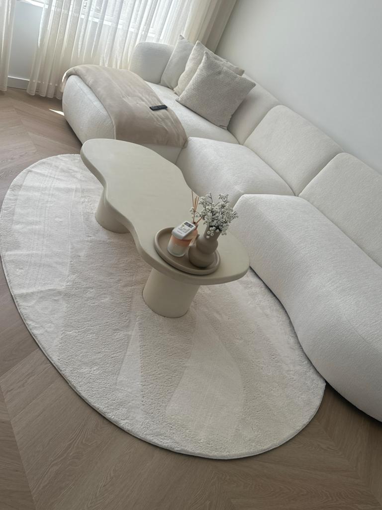Beton Ciré Salontafel - Organische Vorm, Ophalen, Overige materialen, Gebruikt, 100 tot 150 cm