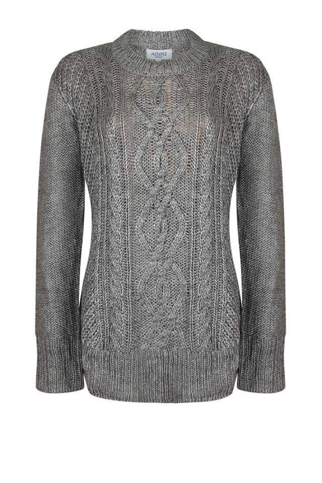Azuri vlot grijs acryl/wol trui mt XL 46/48 KOOPJE, ., Maat 46/48 (XL) of groter, Nieuw, Ophalen of Verzenden