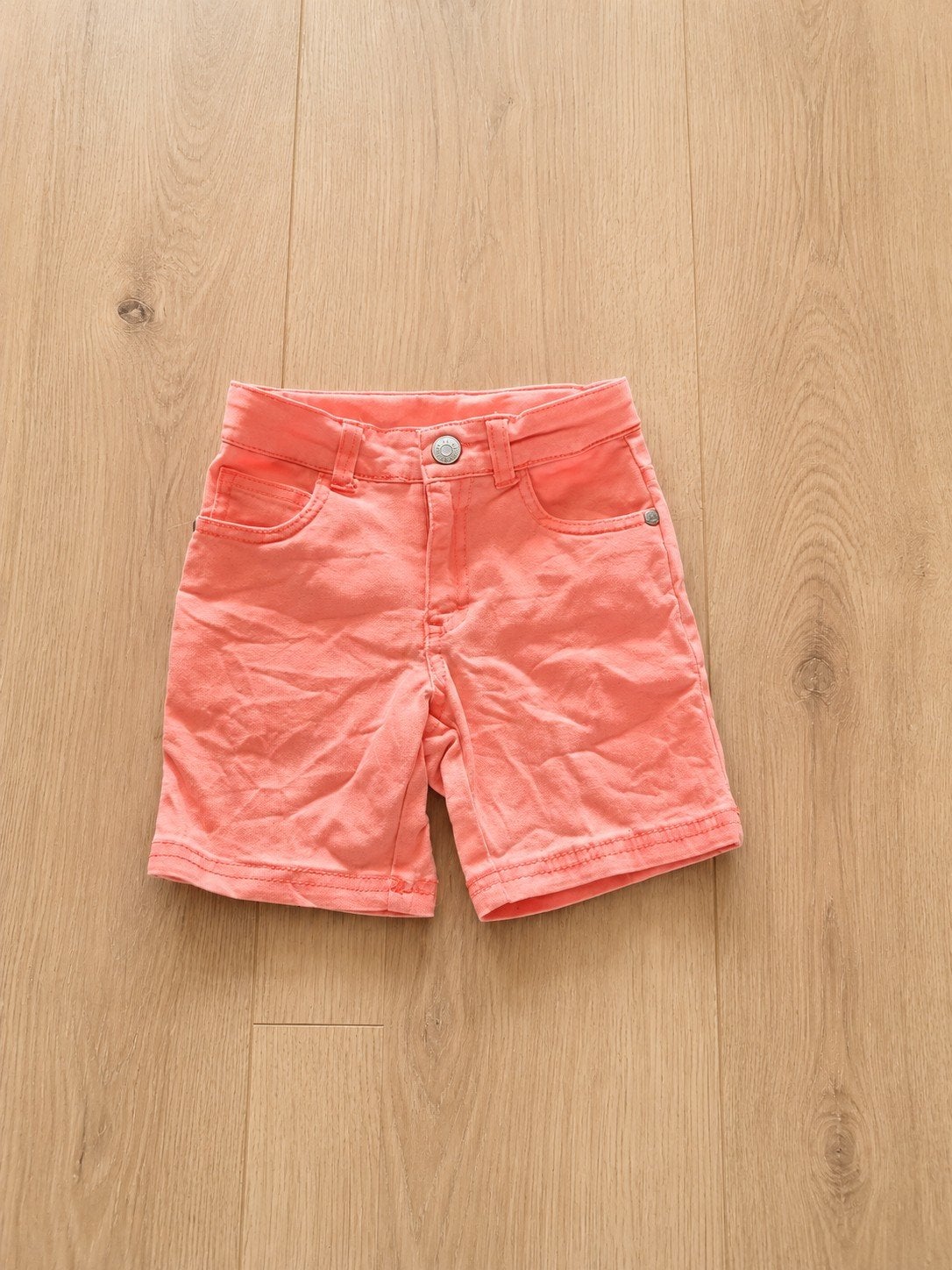 Koraalkleurige korte broek maat 104, Broek, Zeeman, Jongen of Meisje, Ophalen of Verzenden