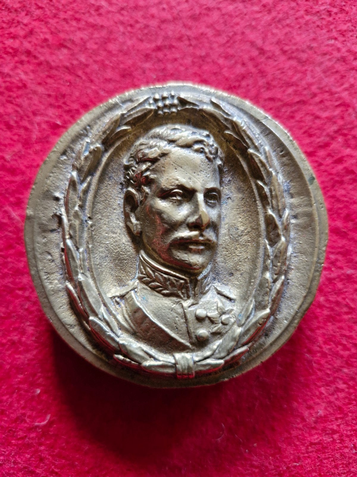 Trench Art Koning Albert I WW1 - WO1 PRESS PAPIER, Ophalen of Verzenden