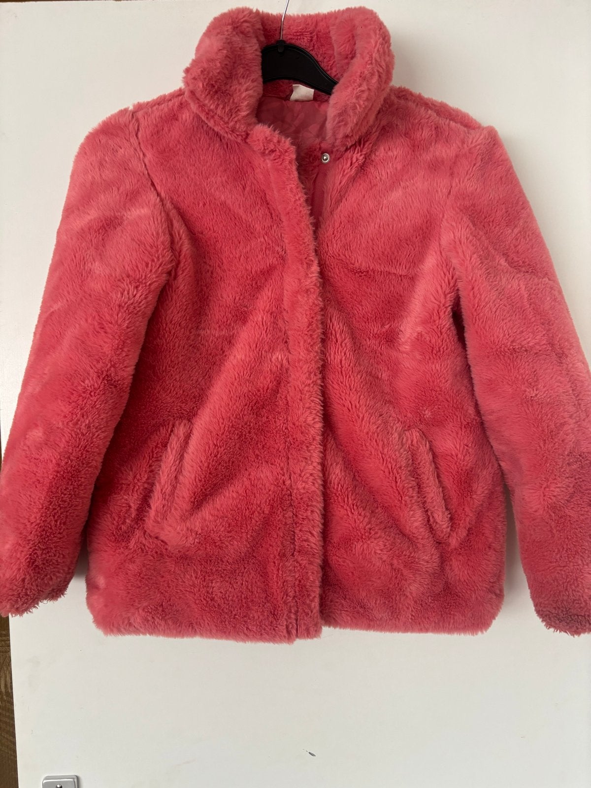 Roze teddy jas Hema maat 146/152, Kinderen en Baby's, Ophalen of Verzenden, Zo goed als nieuw, Meisje, Jas