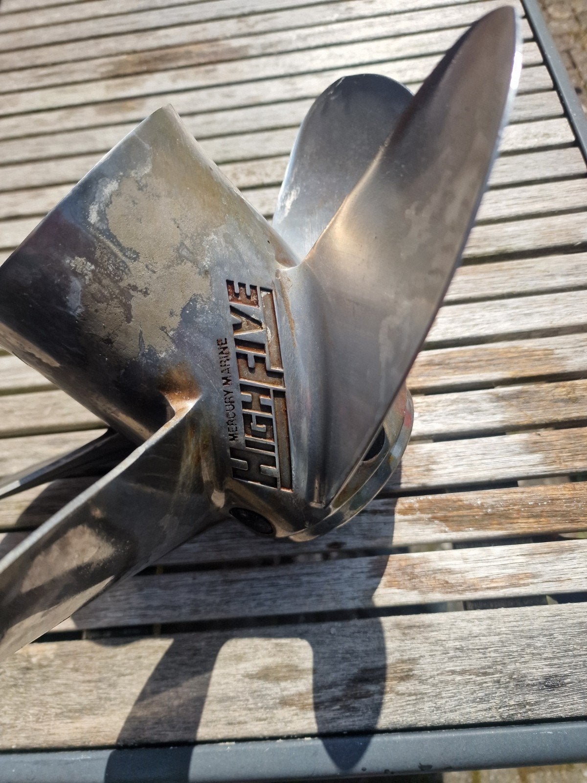 Mercury Marine High highfive Five 17P RVS schroef zonder hub, Watersport en Boten, Ophalen of Verzenden, Gebruikt, Motor en Techniek
