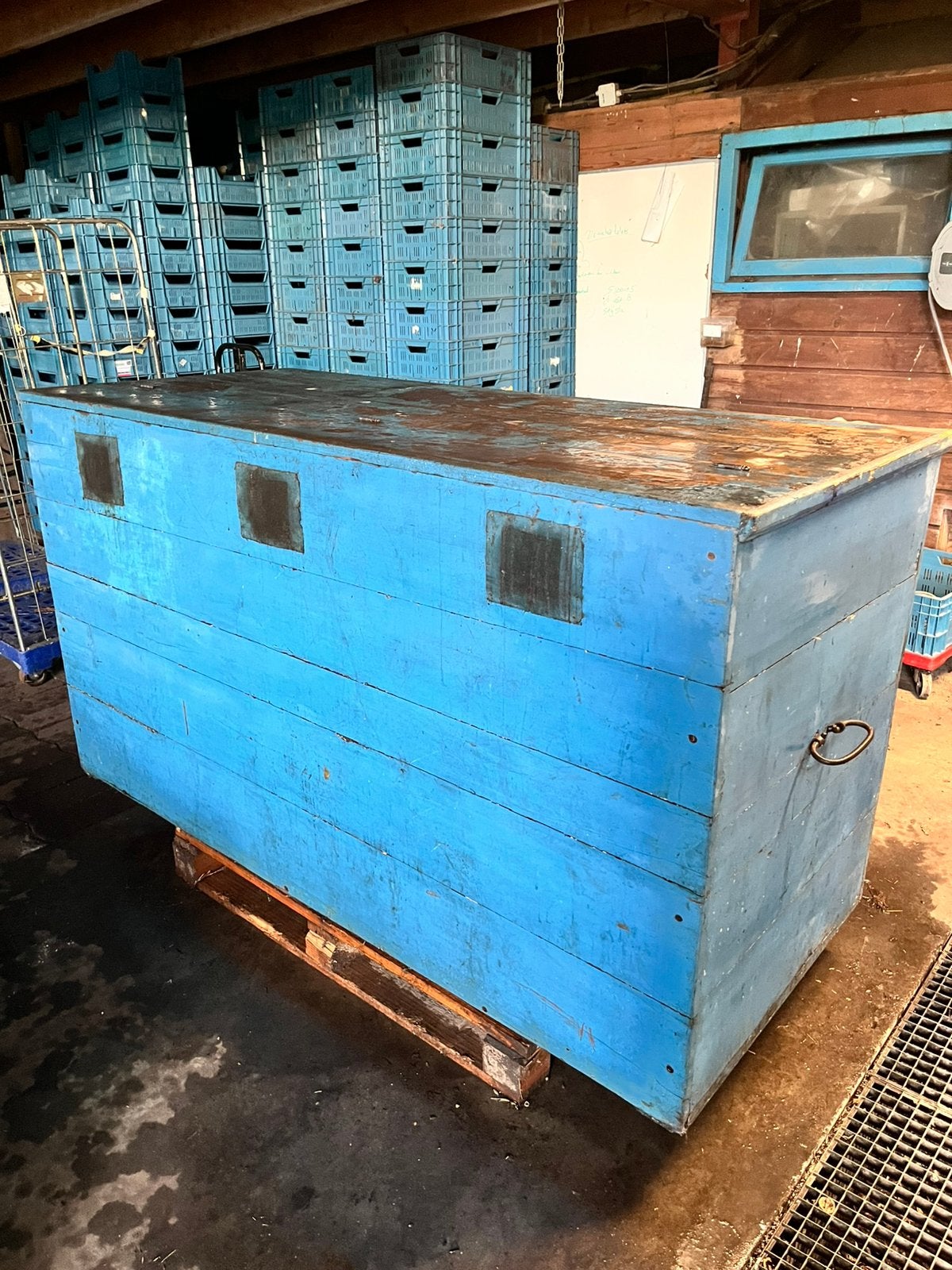Enorm grote houten kist, Doe-het-zelf en Verbouw, Kratten en Dozen, Ophalen, Gebruikt, 100 cm of meer, 60 cm of meer