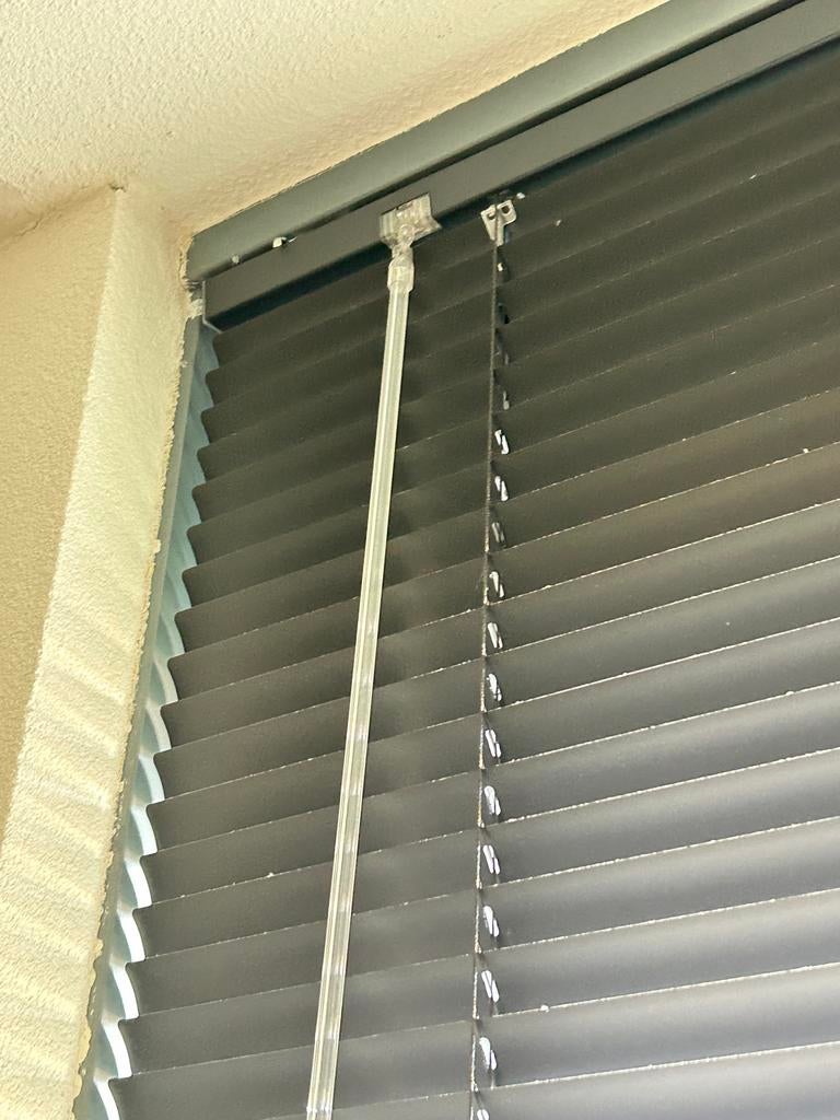 3 zwarte jaloezieën 180x100 cm - Gebruikt, goede staat, Huis en Inrichting, Ophalen, 150 tot 200 cm, Zo goed als nieuw, 100 tot 150 cm