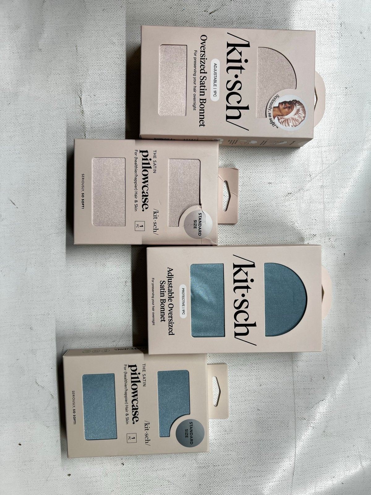 Kitsch Satijnen Bonnet & Kussensloop Set - Nieuw, Sieraden, Tassen en Uiterlijk, Uiterlijk | Haarverzorging, Ophalen of Verzenden