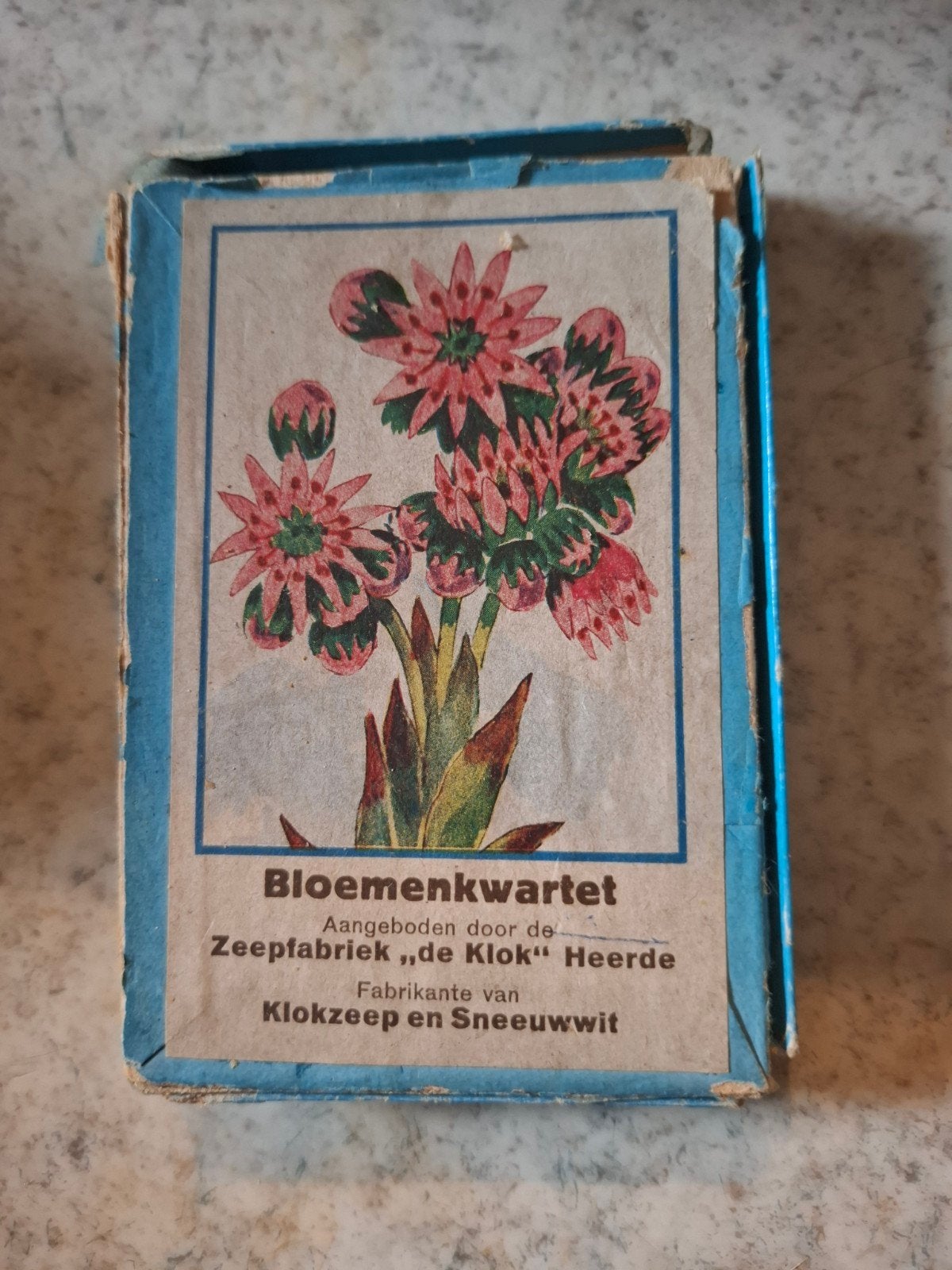 Vintage Bloemenkwartet - Zeepfabriek "de Klok" Heerde, Ophalen of Verzenden, Gebruikt