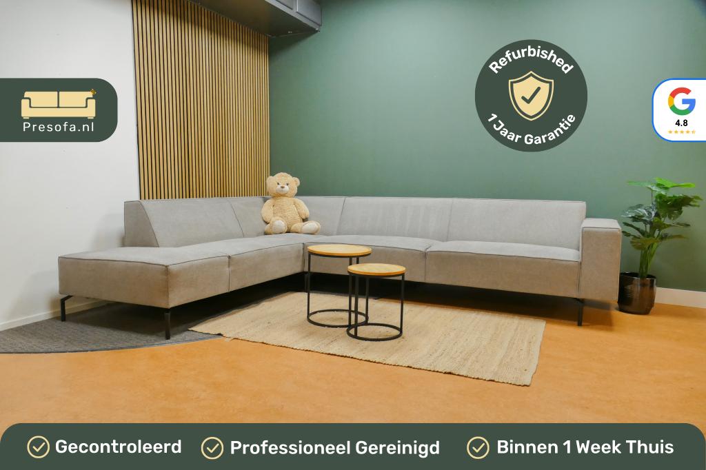 Grote Hoekbank Bysidde Nord Grijs [Refurbished], -, -, Hoekbank, 300 cm of meer