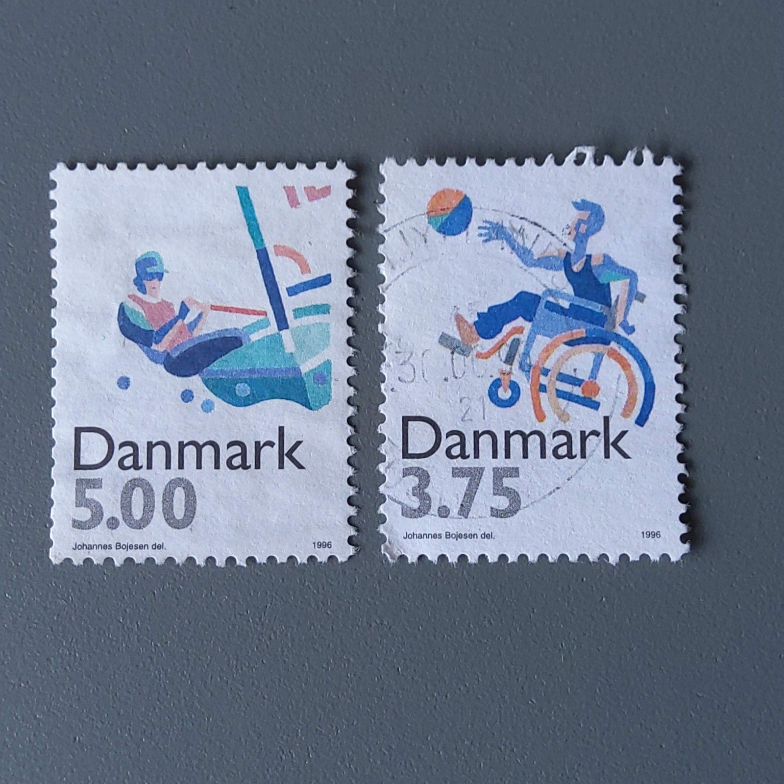 Denemarken postzegels 1996 - Sport en Paralympische Spelen, Ophalen of Verzenden, Gestempeld