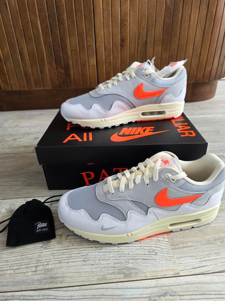Patta X Nike Air Max 1 - Hyper Crimson White (45,5), Wit, Nike, Nieuw, Ophalen of Verzenden