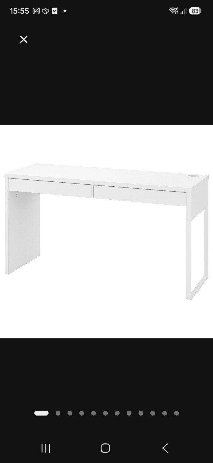 Bureau, Ophalen, Zo goed als nieuw, 25 tot 50 cm, Rechthoekig