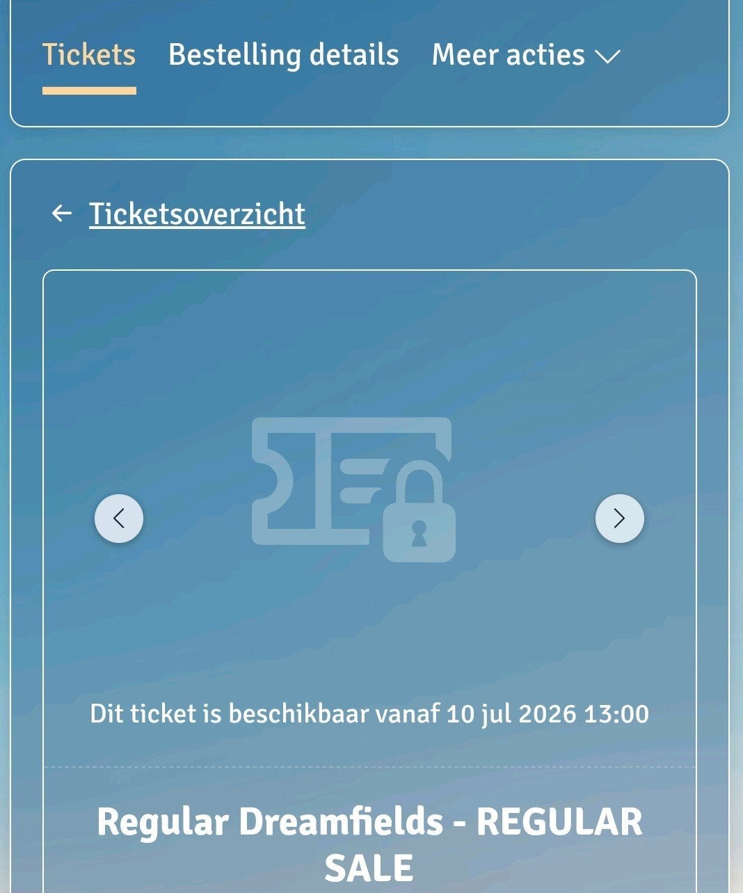 3x dreamfields 11-07 tickets, Drie personen of meer, Juli