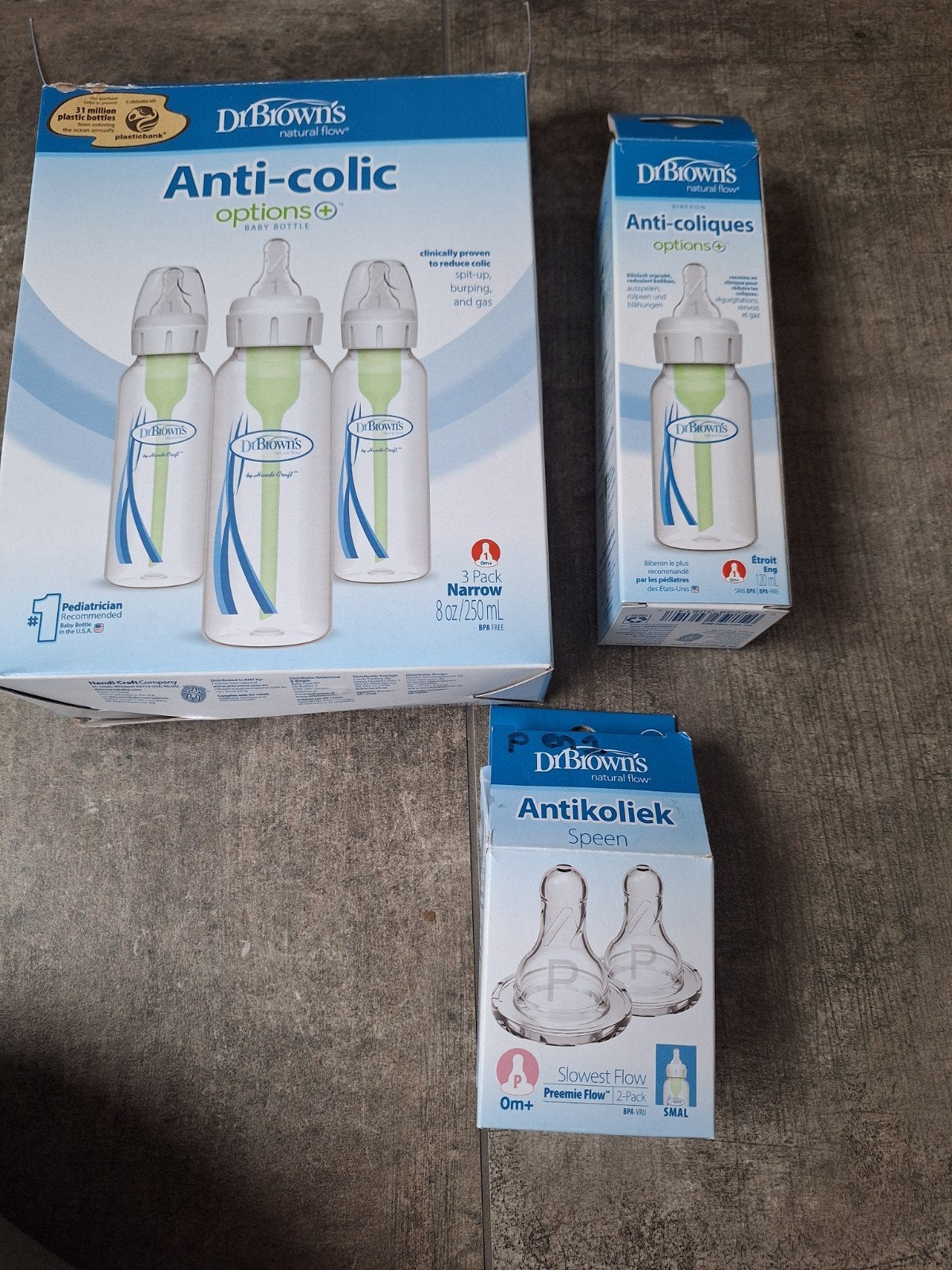 Dr. Brown's flessenset met spenen - zo goed als nieuw, Ophalen, Dr. Brown's, Zo goed als nieuw, Inclusief flessen