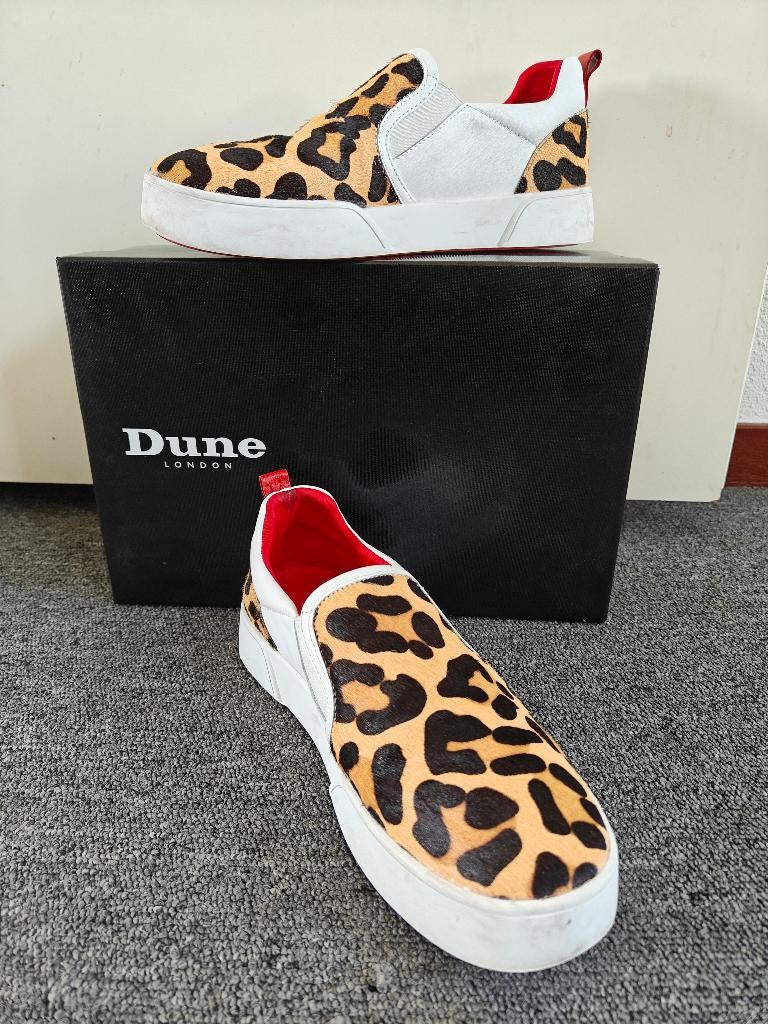 ZGAN Sneaker, leer, luipaard design -> vachtje, Zwart, Nieuw, Ophalen of Verzenden, Sneakers of Gympen