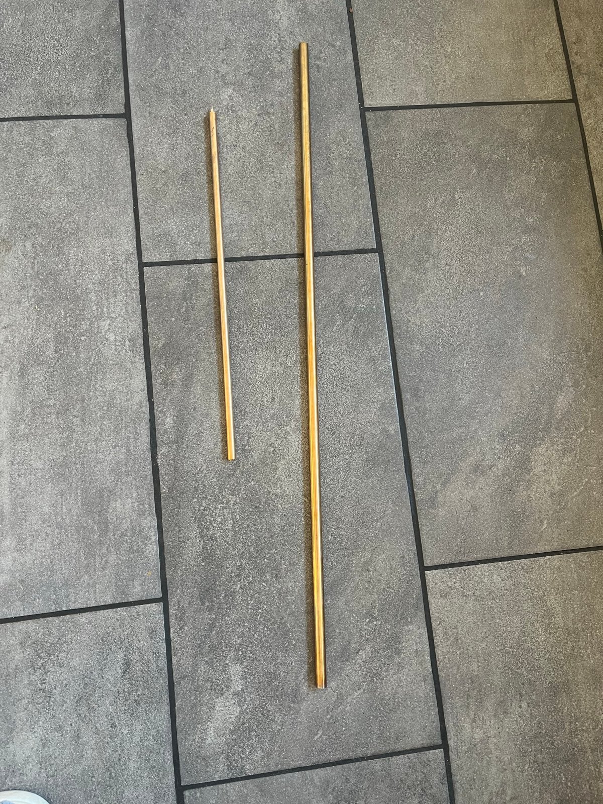 2 Ronde Bronzen Staven - CuSn8 - Diverse Maten, Ophalen of Verzenden, Gebruikt, Koper of Messing