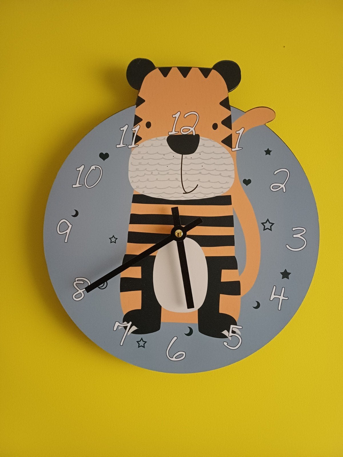 Leuke tijger kinderklok, Ophalen, Gebruikt, Wandklok