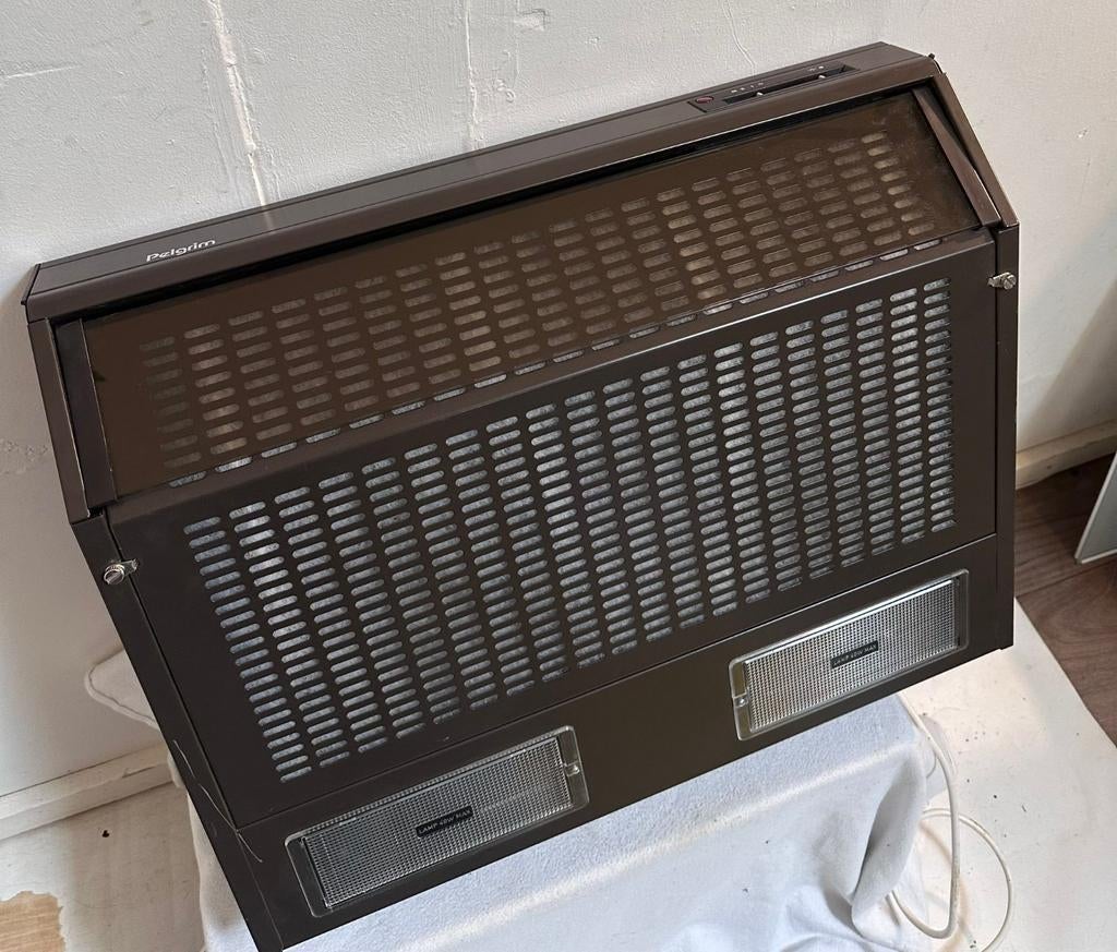 Vintage Pelgrim afzuigkap bruin met verlichting 3 standen, Ophalen, Nvt, Nvt, Nvt