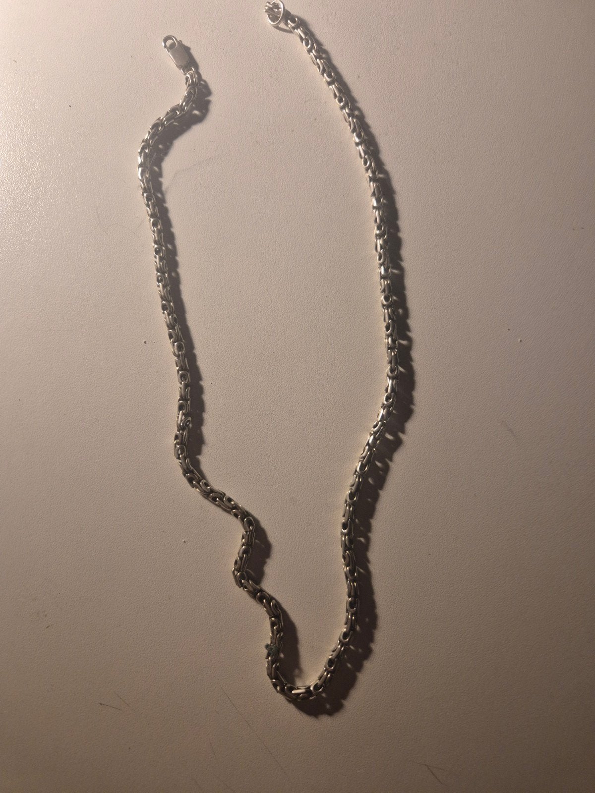 Zilveren ketting - Koningsschakel, Ophalen, Gebruikt, Zilver, Zilver