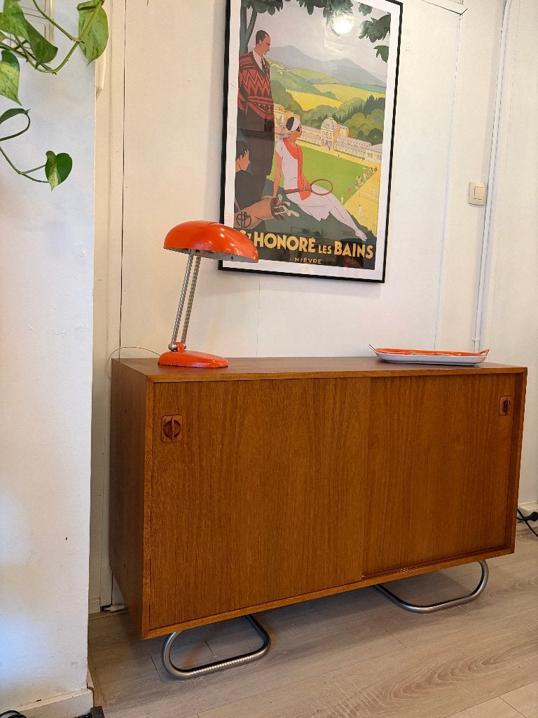 Deens dressoir in Bauhausstijl, Huis en Inrichting, Mid century modern, Ophalen of Verzenden, 25 tot 50 cm, Gebruikt