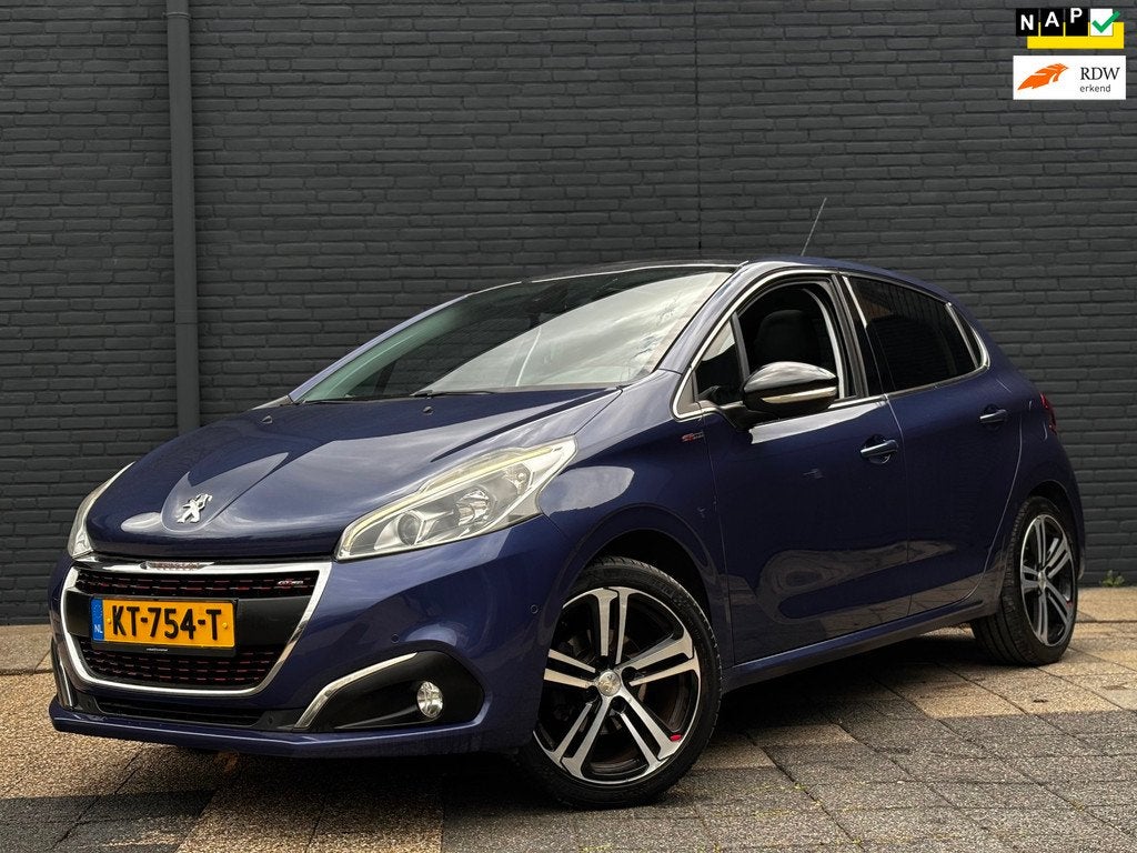 Peugeot 208 1.2 PureTech GT-line | Pano | Navi | Climate, Euro 6, Blauw, 23 km/l, Origineel Nederlands