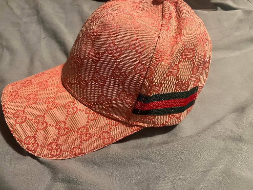 Roze Gucci Pet met GG-patroon en Webdetail, Ophalen of Verzenden, Nieuw, One size fits all, Pet