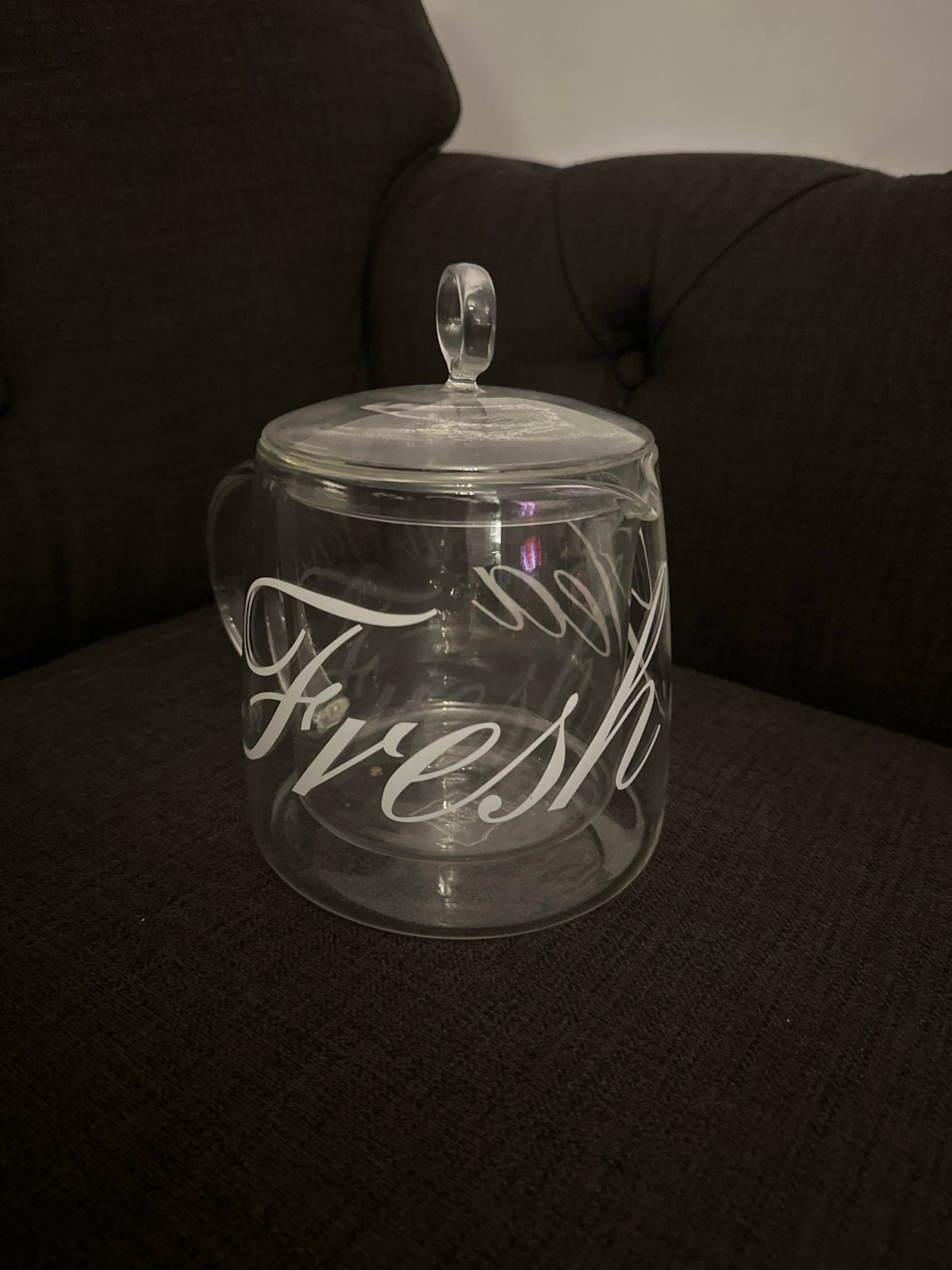Nette theepot van Rivièra Maison!!, Theepot/fluitketel, Glas, Ophalen of Verzenden, Zo goed als nieuw