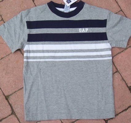 GAP t-shirt grijs/wit/navy maat 104 *NIEUW* (3972), Kinderen en Baby's, Kinderkleding | Maat 104, Nieuw, Ophalen of Verzenden