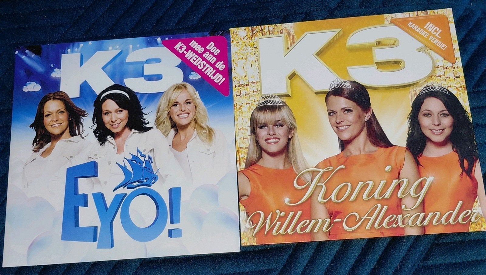 K3 CD singles Eyo! en Koning Willem-Alexander, Ophalen of Verzenden, Zo goed als nieuw, Kinderen en Jeugd