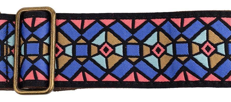 Gaucho GST-1282-2 Classic Serie gitaarriem blauw/roze, ., Nieuw, Ophalen of Verzenden, .