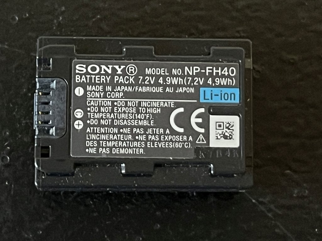 Sony NP-FH40 camera accu, Audio, Tv en Foto, Fotografie | Professionele apparatuur, Gebruikt, Ophalen
