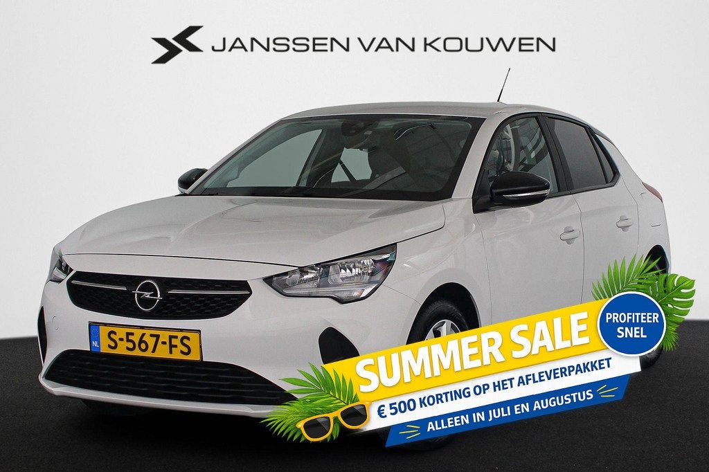 Opel Corsa 1.2 Edition Apple CarPlay Stuurverwarming Parkeer, Voorwielaandrijving, Stof, 1199 cc, Wit