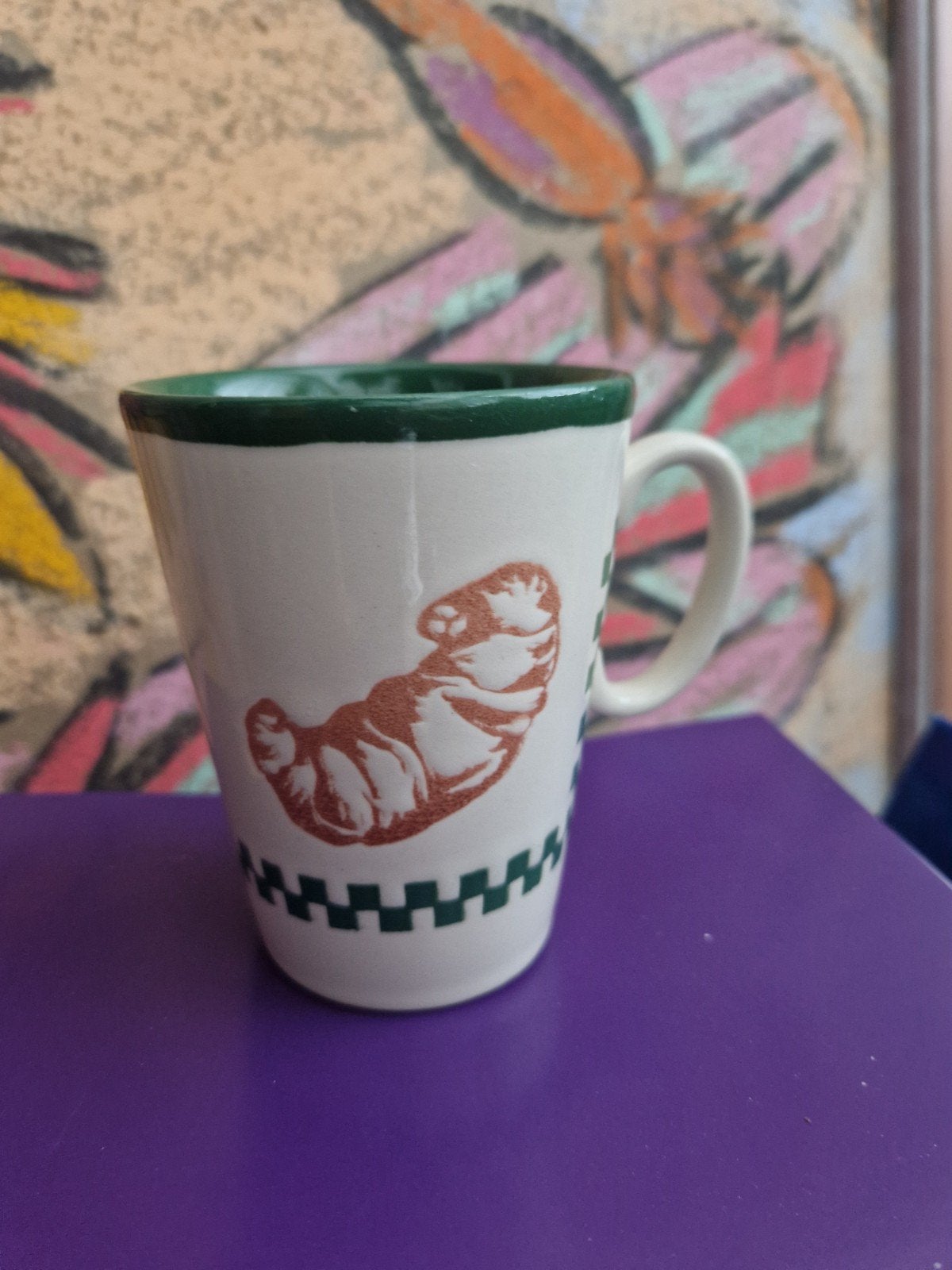 Mok met Croissant made in England (Just Mugs), Ophalen of Verzenden, Zo goed als nieuw, Overige stijlen, Kop(pen) en/of Schotel(s)