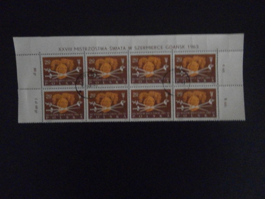 POLEN 1963; VELDEEL (8) DEGEN, FLORET EN SABEL, Verzenden, Gestempeld, Sport