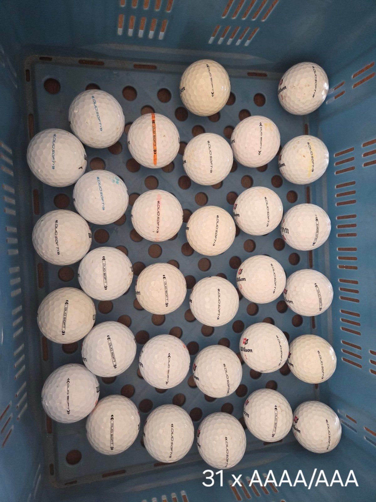 31 x Wilson DUO SOFT golfballen - AAAA/AAA kwaliteit, Overige merken, Ophalen of Verzenden, Zo goed als nieuw, .