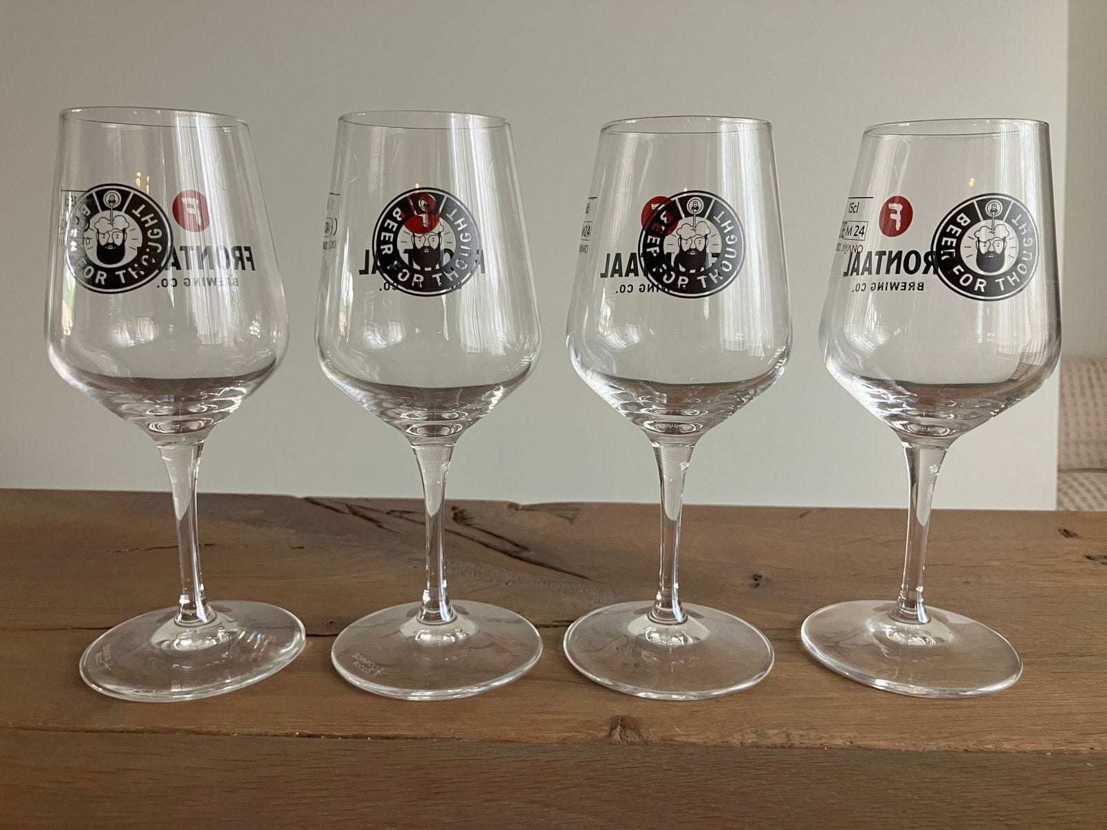 Frontaal bier proefglazen (15 cl), 4 stuks, Verzamelen, Biermerken, Ophalen of Verzenden, Zo goed als nieuw, Glas of Glazen, Overige merken