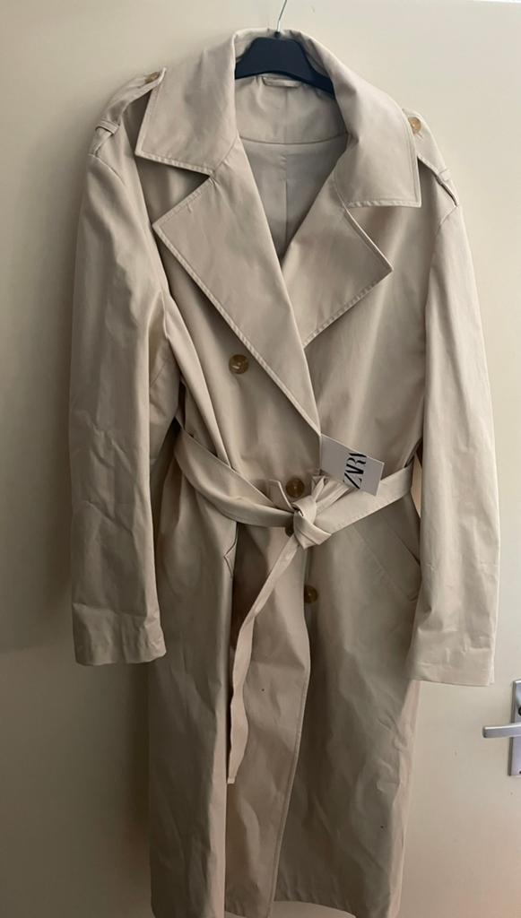 Zara Heren Trenchcoat - Nieuw met kaartje maat L, Ophalen of Verzenden, Nieuw