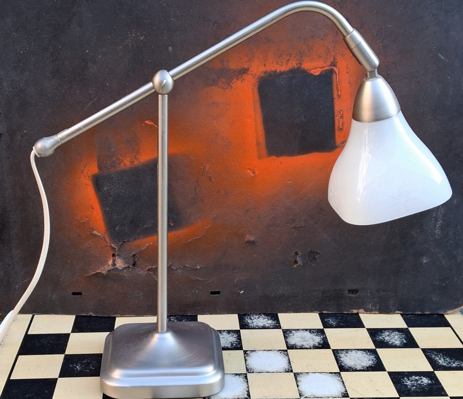 Tafellamp.  IKEA BROTORP. By Ola Wihlborg. 47 cm., Ophalen, Overige typen, 47 cm, Wit