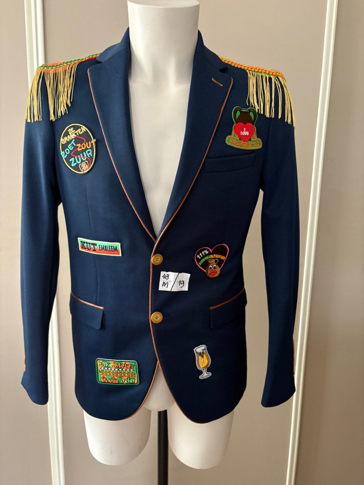(19) Kruikenstad Colbert/Jas maat M unisex epauletten, Ophalen of Verzenden, Zo goed als nieuw