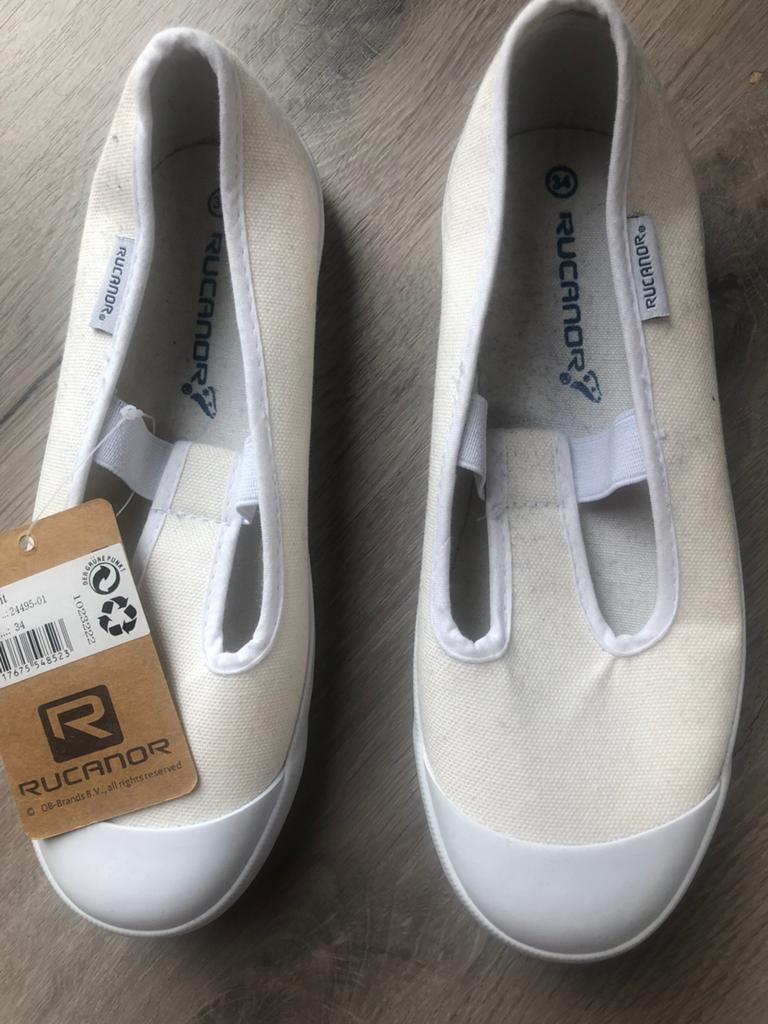 Rucanor gymschoenen maat 34, Wit, Maat 36 t/m 42, Ophalen of Verzenden, Zo goed als nieuw
