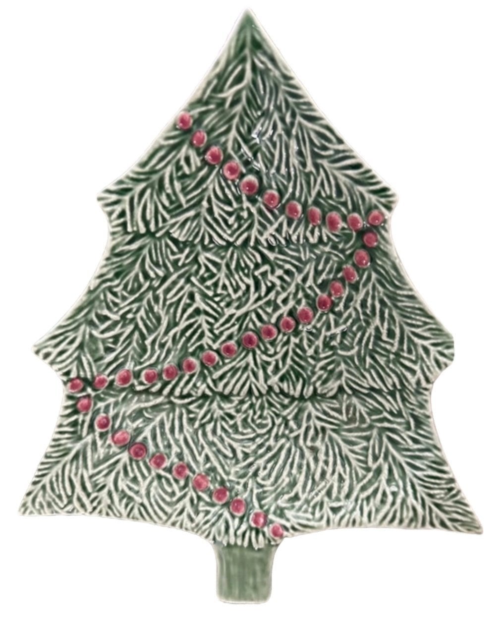 Bordallo Pinheiro kerstboom serveer schaaltje, Verzenden, Zo goed als nieuw
