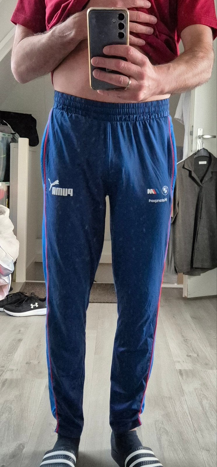 Puma BMW Motorsport Trainingsbroek - Maat M, Kleding | Heren, Puma, Blauw, Ophalen of Verzenden, Zo goed als nieuw